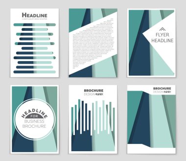 Soyut vektör düzen arka plan set. Sanat kalıp çizmek için, 