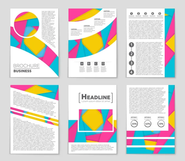 Set di sfondo astratto del layout vettoriale. Per la progettazione di modelli d'arte , — Vettoriale Stock