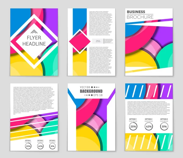 Conjunto de fundo de layout vetorial abstrato. Para design de modelo de arte , — Vetor de Stock