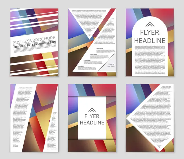 Conjunto de fundo de layout vetorial abstrato. Para design de modelo de arte , — Vetor de Stock