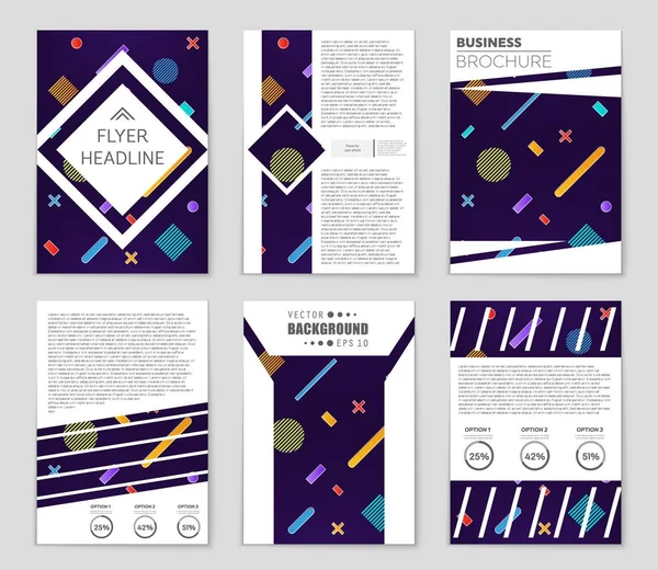 Conjunto de fundo de layout abstrato . — Vetor de Stock