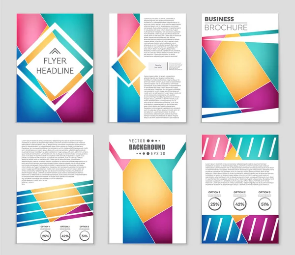 Conjunto de fundo de layout abstrato . — Vetor de Stock