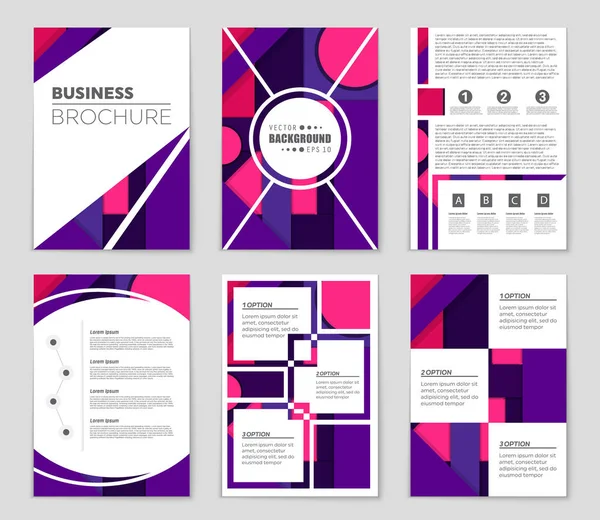 Set layout astratto sfondo — Vettoriale Stock