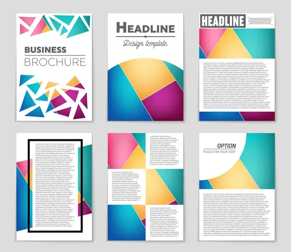 抽象的なベクトル レイアウト背景セット。アート テンプレートの設計を, — ストックベクタ