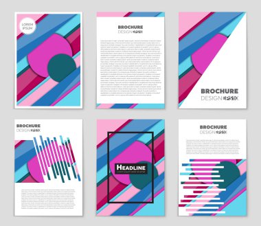 Soyut vektör düzen arka plan set. Sanat kalıp çizmek için, 