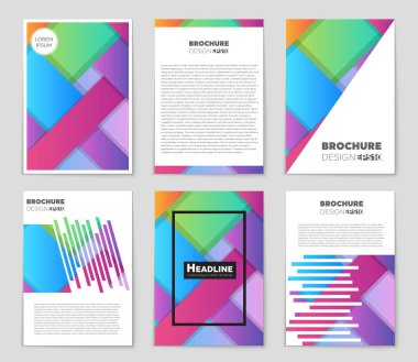 Soyut vektör düzen arka plan set. Sanat kalıp çizmek için, 