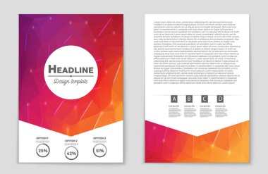 Soyut vektör düzen arka plan set. Sanat kalıp çizmek için, 