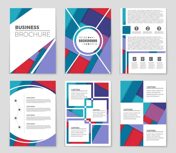 Set layout astratto sfondo — Vettoriale Stock