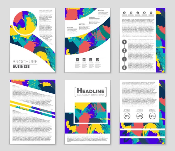 Set di sfondo astratto del layout vettoriale. Per la progettazione di modelli d'arte , — Vettoriale Stock