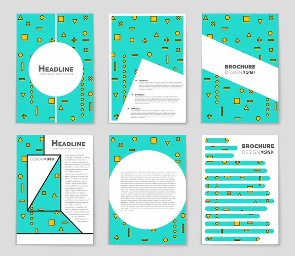 Set layout astratto sfondo — Vettoriale Stock