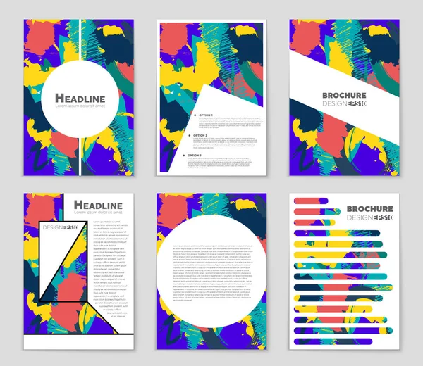 Conjunto de fundo de layout abstrato — Vetor de Stock