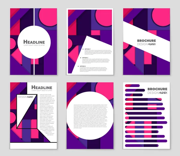 Set layout astratto sfondo — Vettoriale Stock