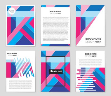 Soyut vektör düzen arka plan set. Sanat kalıp çizmek için, 