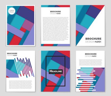 Soyut vektör düzen arka plan set. Sanat kalıp çizmek için, 