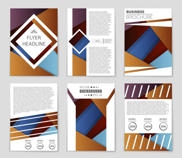 Conjunto de fundo de layout abstrato . — Vetor de Stock