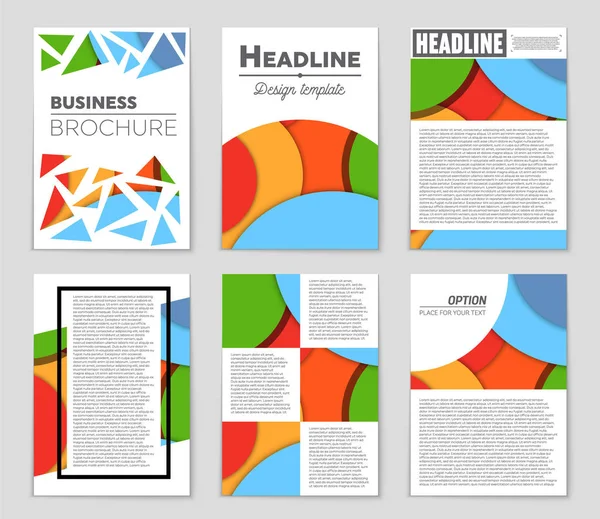 抽象的なベクトル レイアウト背景セット。アート テンプレートの設計を, — ストックベクタ