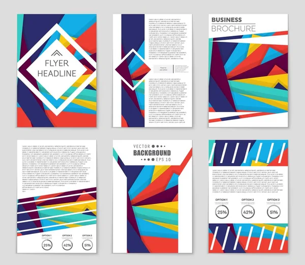 Conjunto de fundo de layout abstrato . — Vetor de Stock