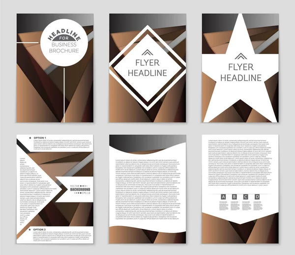 Conjunto de fundo de layout abstrato . — Vetor de Stock