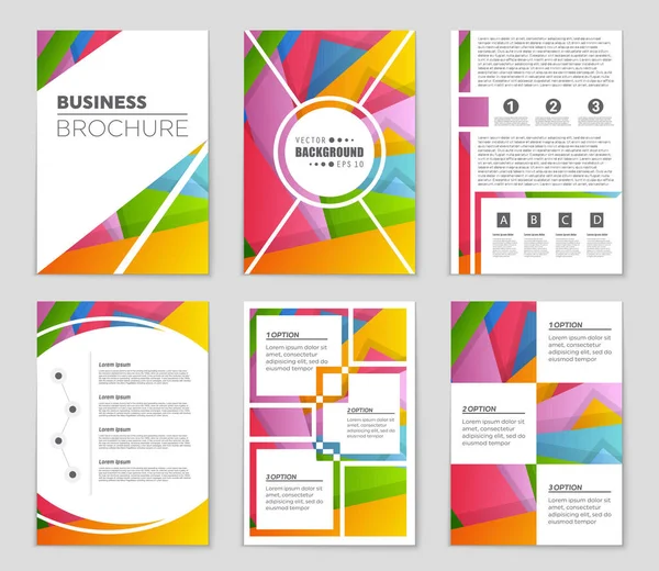 Set layout astratto sfondo — Vettoriale Stock