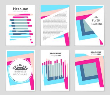 Soyut vektör düzen arka plan set. Sanat kalıp çizmek için, 