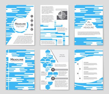 Soyut vektör düzen arka plan set. Sanat kalıp çizmek için, 