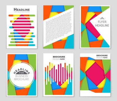 Soyut vektör düzen arka plan set. Sanat kalıp çizmek için, 