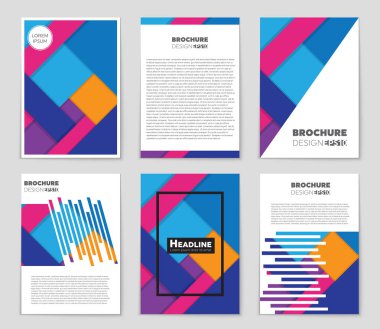 Soyut vektör düzen arka plan set. Sanat kalıp çizmek için, 