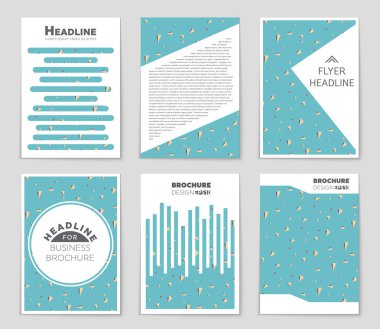 Soyut vektör düzen arka plan set. Sanat kalıp çizmek için, 