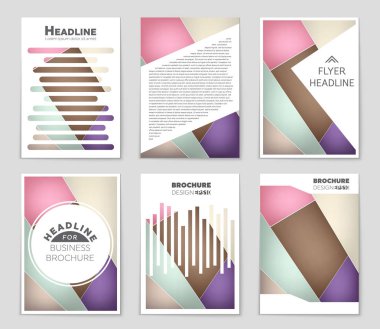 Soyut vektör düzen arka plan set. Sanat kalıp çizmek için, 