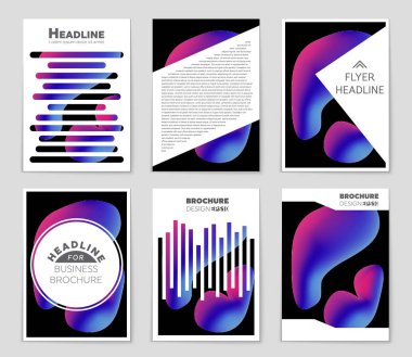 Soyut vektör düzen arka plan set. Sanat kalıp çizmek için, 