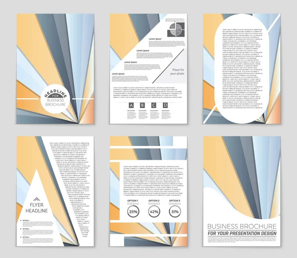 Conjunto de fundo de layout vetorial abstrato. Para design de modelo de arte , — Vetor de Stock