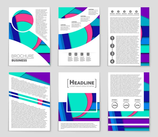 Set di sfondo astratto del layout vettoriale. Per la progettazione di modelli d'arte , — Vettoriale Stock