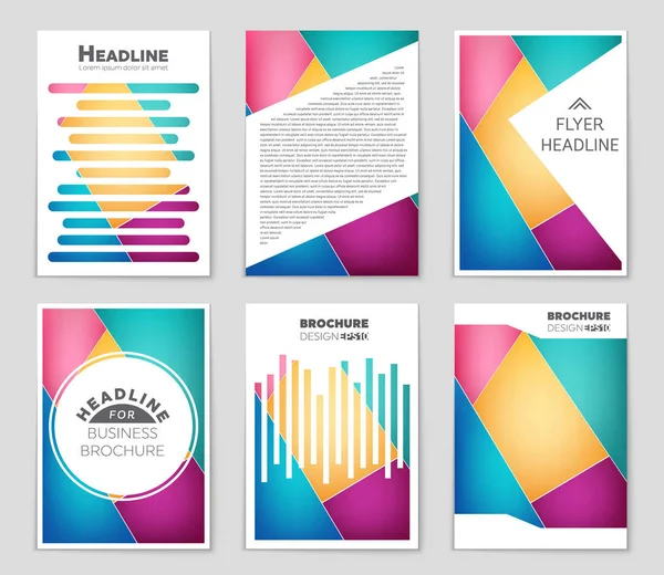 Soyut vektör düzen arka plan set. Sanat kalıp çizmek için, 