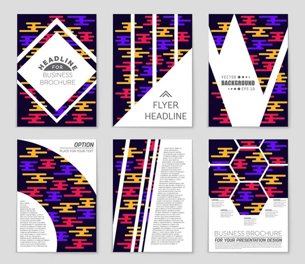 Set di sfondo astratto del layout vettoriale. Per la progettazione di modelli d'arte , — Vettoriale Stock