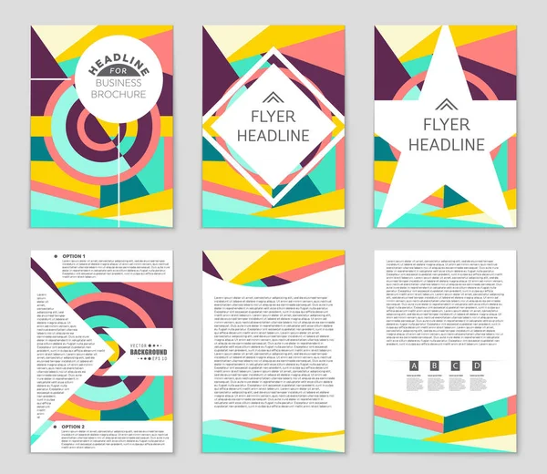 Conjunto de fundo de layout vetorial abstrato. Para design de modelo de arte , — Vetor de Stock