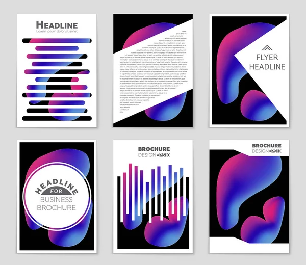 Soyut vektör düzen arka plan set. Sanat kalıp çizmek için, 