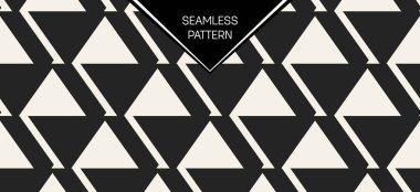 Soyut kavram vektör tek renkli geometrik desen. Siyah ve beyaz en az arka plan. Yaratıcı çizim şablonu. Sorunsuz şık doku. Duvar kağıdı, yüzey, web tasarım, tekstil, dekor için.