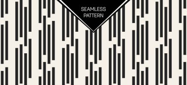 Soyut kavram vektör tek renkli geometrik desen. Siyah ve beyaz en az arka plan. Yaratıcı çizim şablonu. Sorunsuz şık doku. Duvar kağıdı, yüzey, web tasarım, tekstil, dekor için.