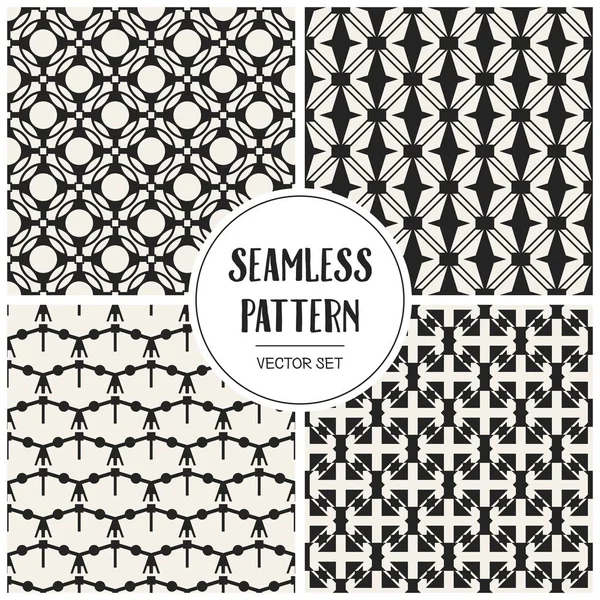 Soyut kavram vektör tek renkli geometrik desen. Siyah ve beyaz en az arka plan. Yaratıcı çizim şablonu. Sorunsuz şık doku. Duvar kağıdı, yüzey, web tasarım, tekstil, dekor için.