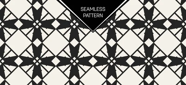 Soyut kavram vektör tek renkli geometrik desen. Siyah ve beyaz en az arka plan. Yaratıcı çizim şablonu. Sorunsuz şık doku. Duvar kağıdı, yüzey, web tasarım, tekstil, dekor için.