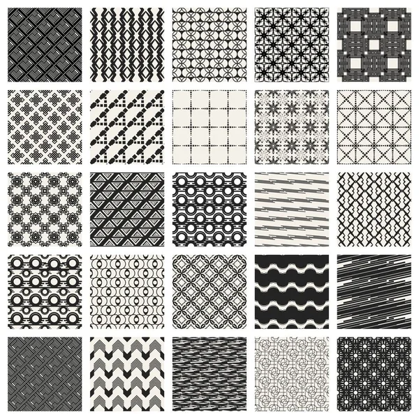 Soyut kavram vektör tek renkli geometrik desen. Siyah ve beyaz en az arka plan. Yaratıcı çizim şablonu. Sorunsuz şık doku. Duvar kağıdı, yüzey, web tasarım, tekstil, dekor için.