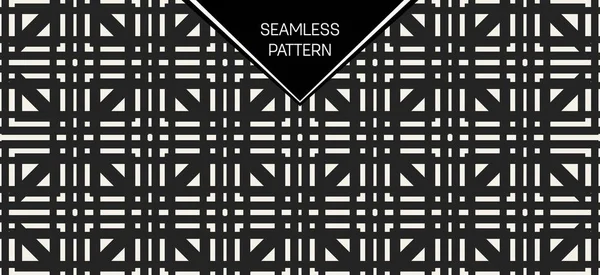 Soyut kavram vektör tek renkli geometrik desen. Siyah ve beyaz en az arka plan. Yaratıcı çizim şablonu. Sorunsuz şık doku. Duvar kağıdı, yüzey, web tasarım, tekstil, dekor için.