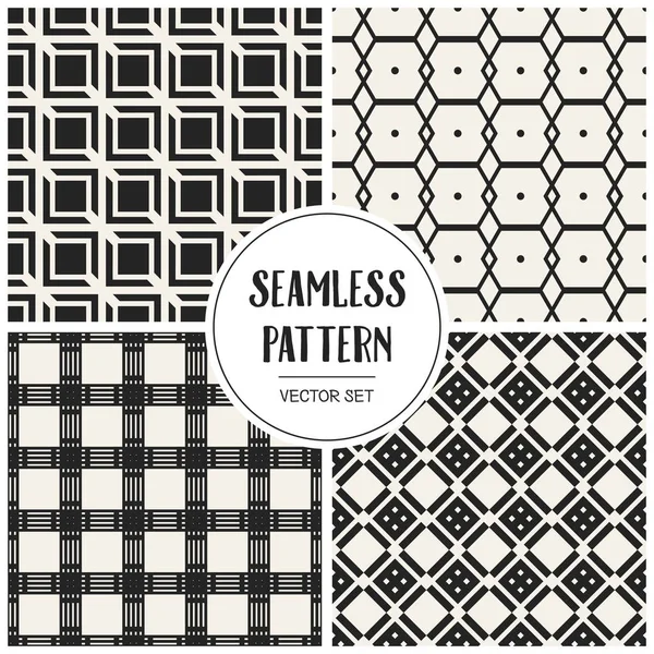 Soyut kavram vektör tek renkli geometrik desen. Siyah ve beyaz en az arka plan. Yaratıcı çizim şablonu. Sorunsuz şık doku. Duvar kağıdı, yüzey, web tasarım, tekstil, dekor için.