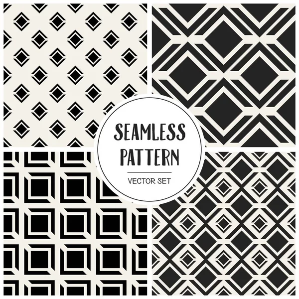 Soyut kavram vektör tek renkli geometrik desen. Siyah ve beyaz en az arka plan. Yaratıcı çizim şablonu. Sorunsuz şık doku. Duvar kağıdı, yüzey, web tasarım, tekstil, dekor için.