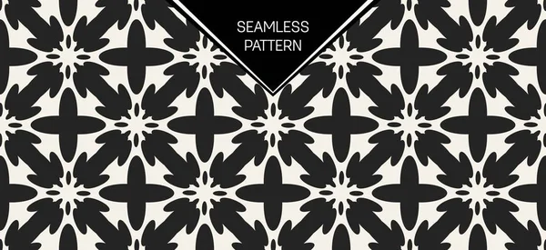 Soyut kavram vektör tek renkli geometrik desen. Siyah ve beyaz en az arka plan. Yaratıcı çizim şablonu. Sorunsuz şık doku. Duvar kağıdı, yüzey, web tasarım, tekstil, dekor için.