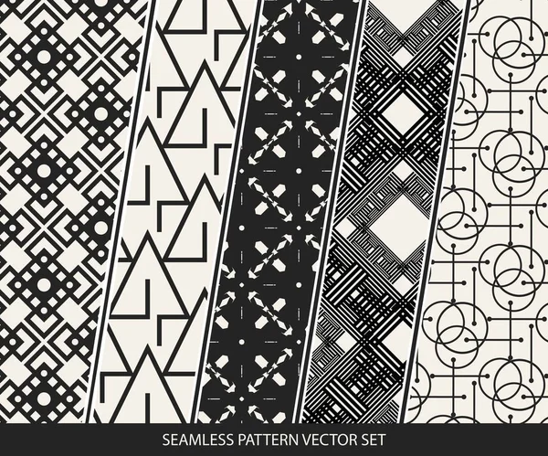 Abstraktes Konzept Vektor monochromes geometrisches Muster. Schwarz-weiß minimaler Hintergrund. Kreative Illustrationsvorlage. nahtlos stilvolle Textur. für Tapete, Oberfläche, Webdesign, Textil, Dekor. — Stockvektor