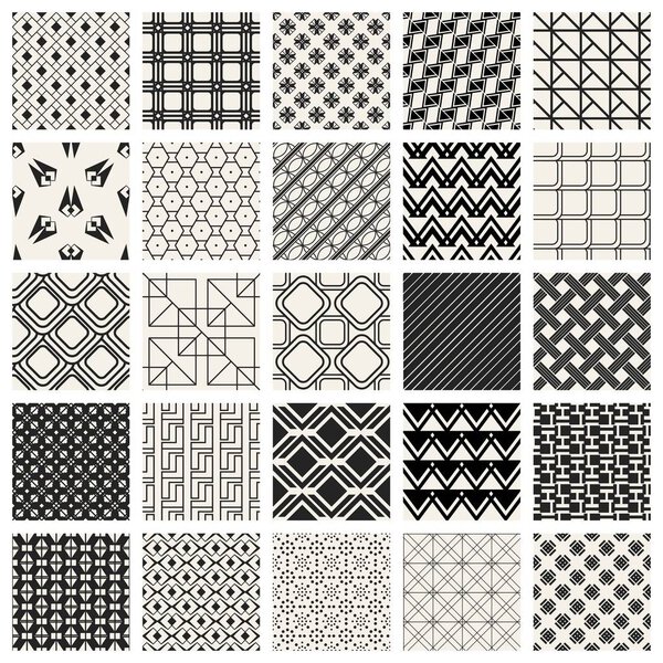 Abstract concept vector monochrome geometric pattern. Black and white minimal background. Creative illustration template. Seamless stylish texture. For wallpaper, surface, web design, textile, decor.