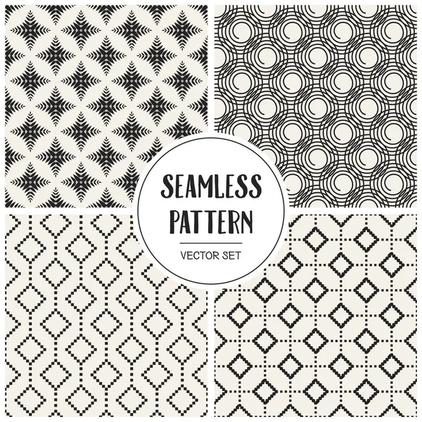 Soyut kavram vektör tek renkli geometrik desen. Siyah ve beyaz en az arka plan. Yaratıcı çizim şablonu. Sorunsuz şık doku. Duvar kağıdı, yüzey, web tasarım, tekstil, dekor için.