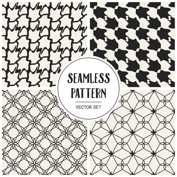 Soyut kavram vektör tek renkli geometrik desen. Siyah ve beyaz en az arka plan. Yaratıcı çizim şablonu. Sorunsuz şık doku. Duvar kağıdı, yüzey, web tasarım, tekstil, dekor için.