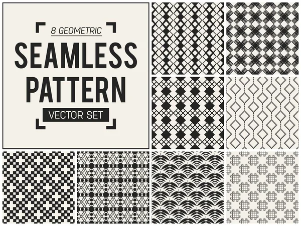 Abstract begrip vector monochroom geometrische patroon. Zwart-wit minimale achtergrond. Creatieve illustratie sjabloon. Naadloze stijlvolle textuur. Voor behang, oppervlak, webdesign, textiel, decor. — Stockvector